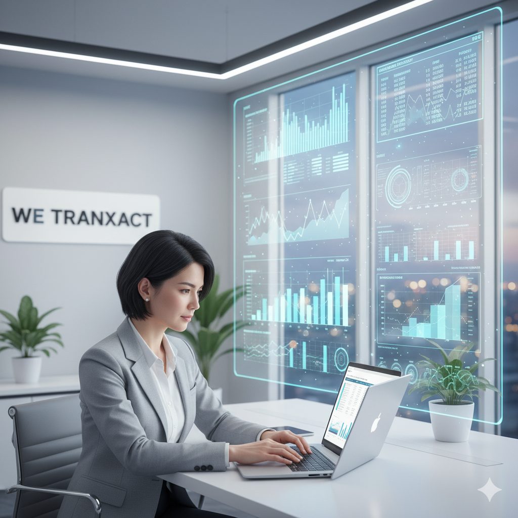 We Tranxact payment consultant analysing merchant fees